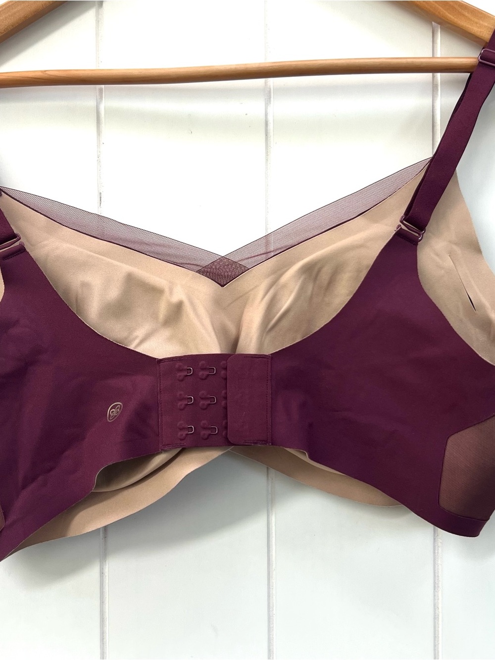 Honeylove CrossOver Wireless Bra Maroon Red XL - Picture 6 of 7